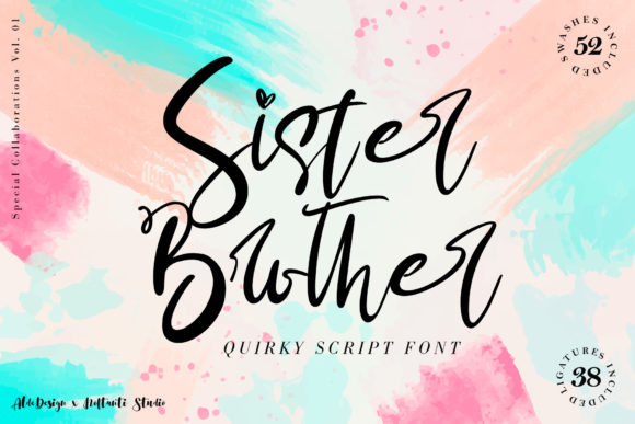 Discover the Charm of Sister Brother: A Handwritten Font for Editorial Design