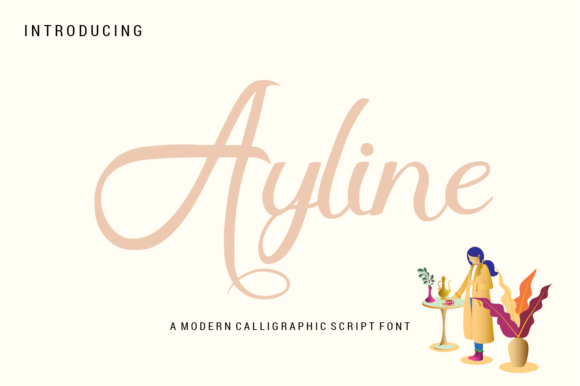 Enhance Your Brand with Ayline: A Premium Handwritten Font