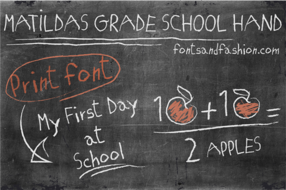 Matilda s Grade School Hand Print: A Playful Font for Web Design