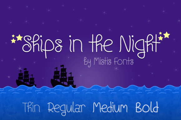 Ships in the Night: A Whimsical Font for Creative Makers